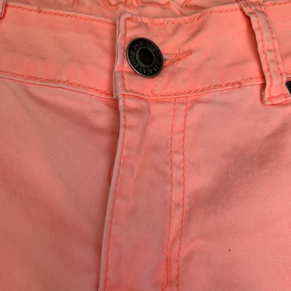 🛍 Rue 21 Neon Orange Jeans - size 7/8 - Picture 6 of 9